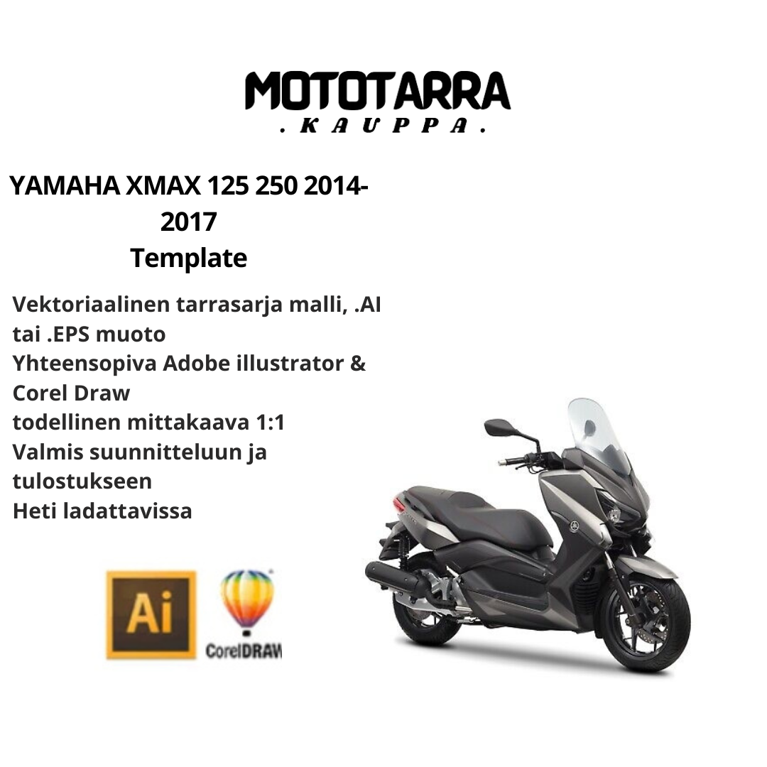 YAMAHA XMAX 125 250 2014-2017 Template