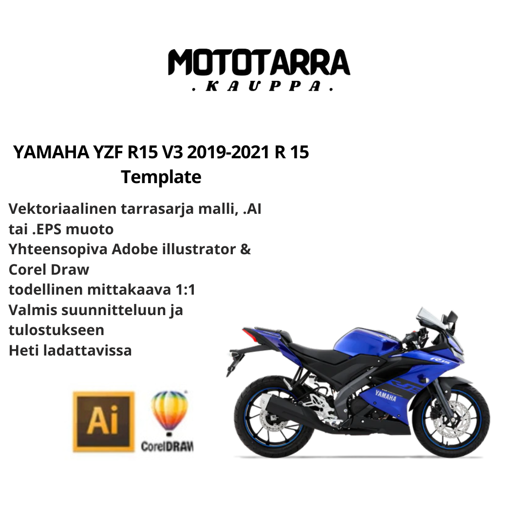 YAMAHA YZF R15 V3 2019-2021 R 15 Template