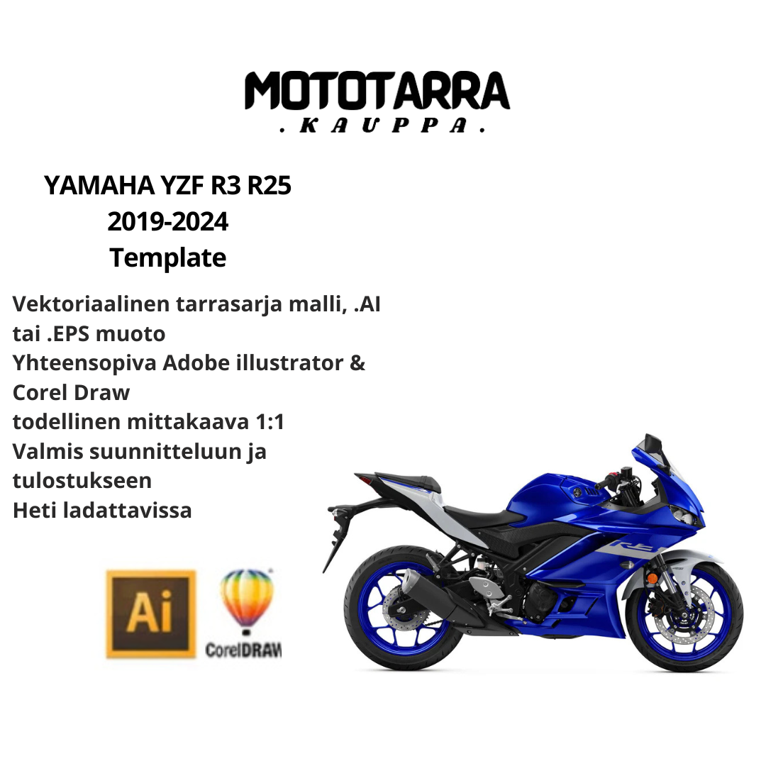 YAMAHA YZF R3 R25 2019-2024 Template