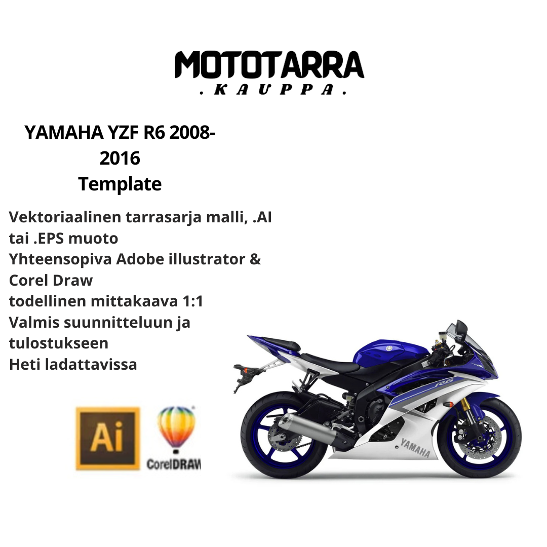 YAMAHA YZF R6 2008-2016 Template