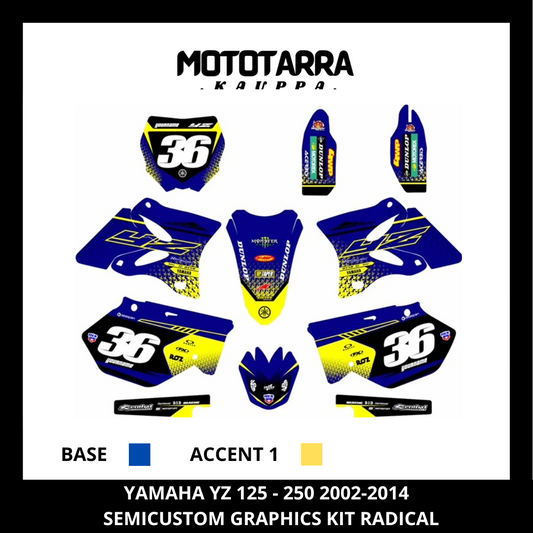 Yamaha YZ 125 - 250 2002-2014 RADICAL tarrasarja
