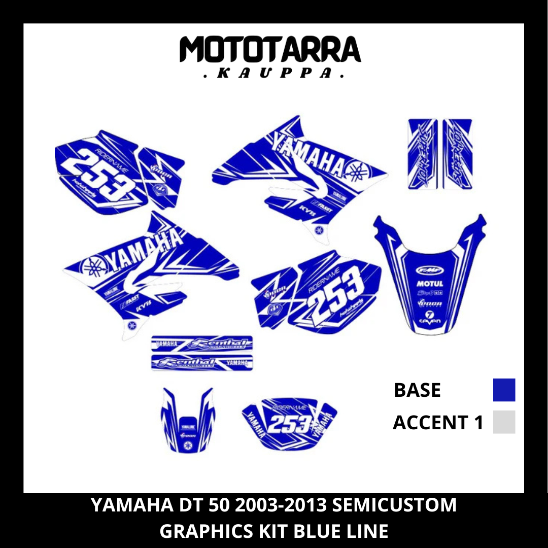 Yamaha DT 50 BLUE LINE Tarrasarja graphics