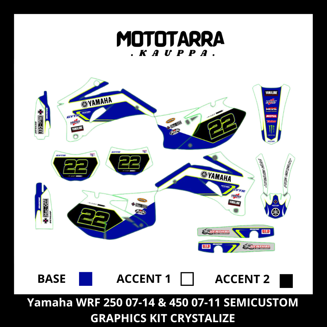 Yamaha WRF 250 2007-2014 & 450 2007-2011 CRYSTALIZE Tarrasarja