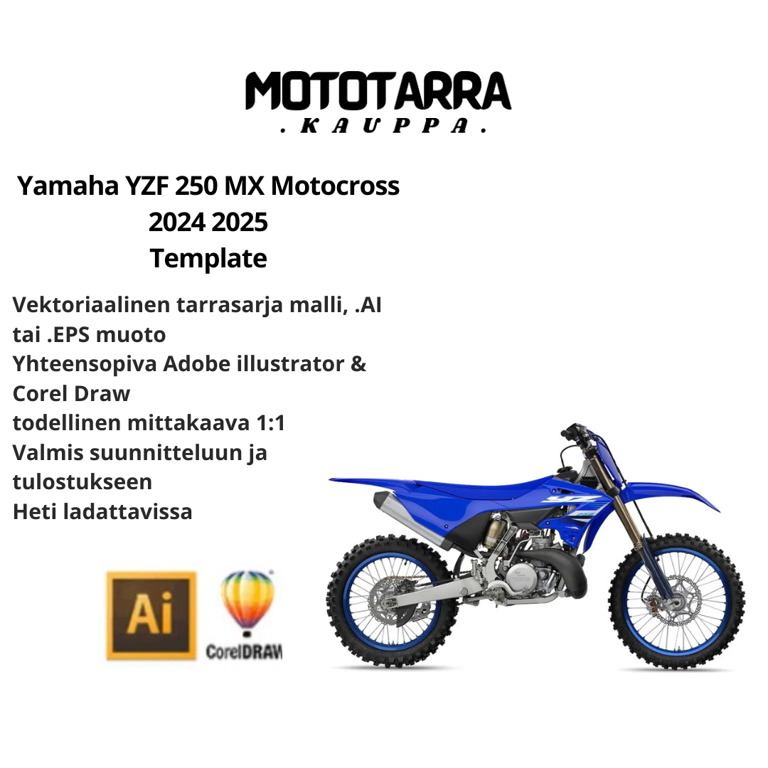 Yamaha YZF 250 MX Motocross 2024 2025 Template