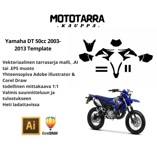 Yamaha DT 50cc 2003-2013 Template yamaha dt file
