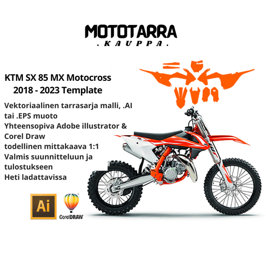 KTM SX 85 MX Motocross 2018 2019 2020 2021 2022 2023 Graphics Template