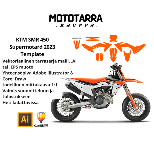 KTM SMR 450 Supermotard 2023 Graphics Template