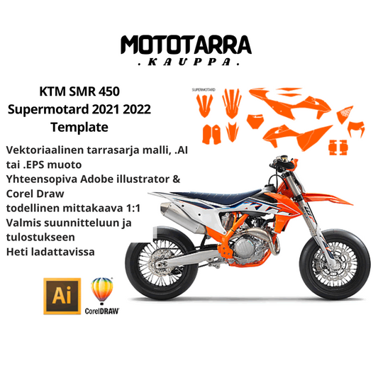 KTM SMR 450 Supermotard 2021 2022 Graphics Template