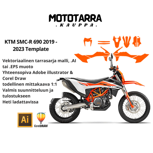 KTM SMC-R 690 2019 2020 2021 2022 2023 Graphics Template
