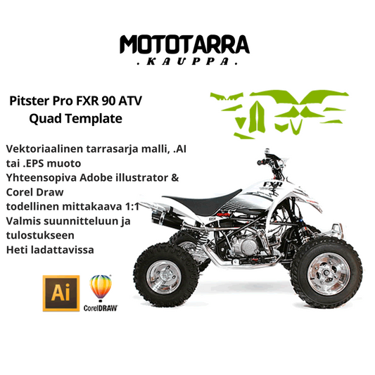 Pitster Pro FXR 90 ATV Quad Graphics Template
