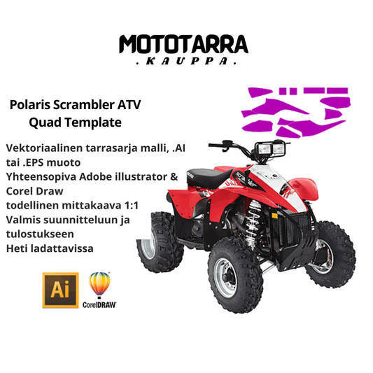 Polaris Scrambler ATV Quad Graphics Template