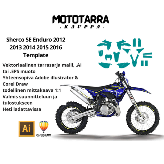 Sherco SE Enduro 2012 2013 2014 2015 2016 Graphics Template