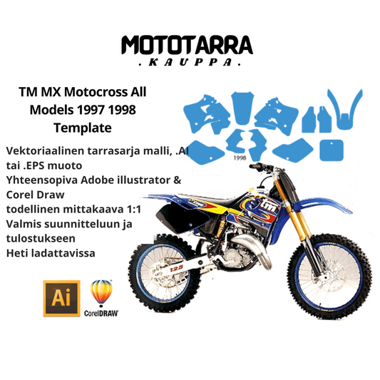 TM MX Motocross All Models 1997 1998 Graphics Template