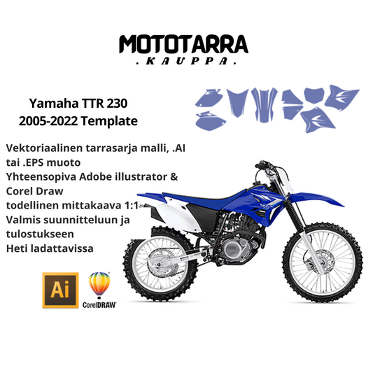 Yamaha TTR 230 2005-2022 Graphics Template