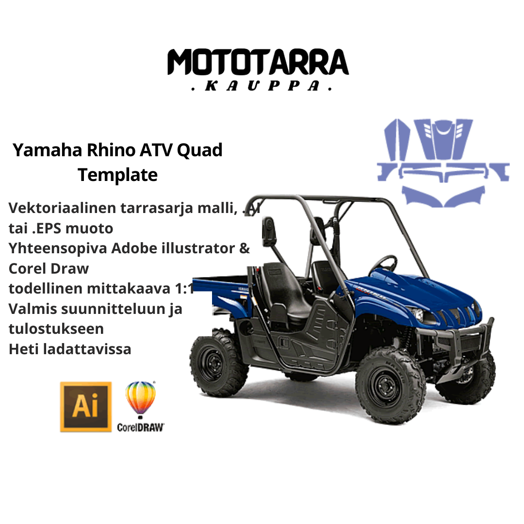 Yamaha Rhino ATV Quad Graphics Template