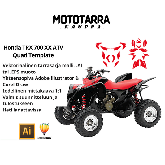 Honda TRX 700 XX ATV Quad Tarrasarja Template
