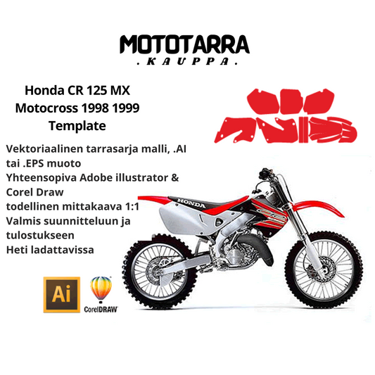 Honda CR 125 MX Motocross 1998 1999 Graphics Template