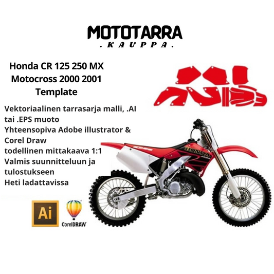 Honda CR 125 250 MX Motocross 2000 2001 Graphics Template