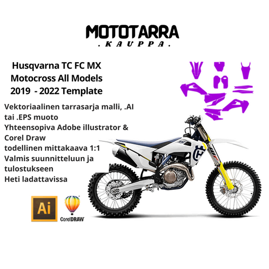 Husqvarna TC FC MX Motocross All Models 2019 2020 2021 2022 Graphics Template