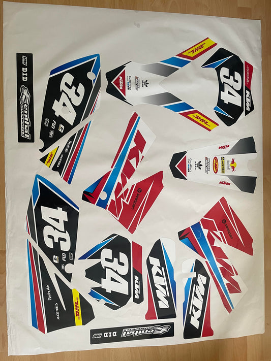 Kit Déco KTM EXC / EXC-F 2005-2007 (Kit d'autocollants fini)